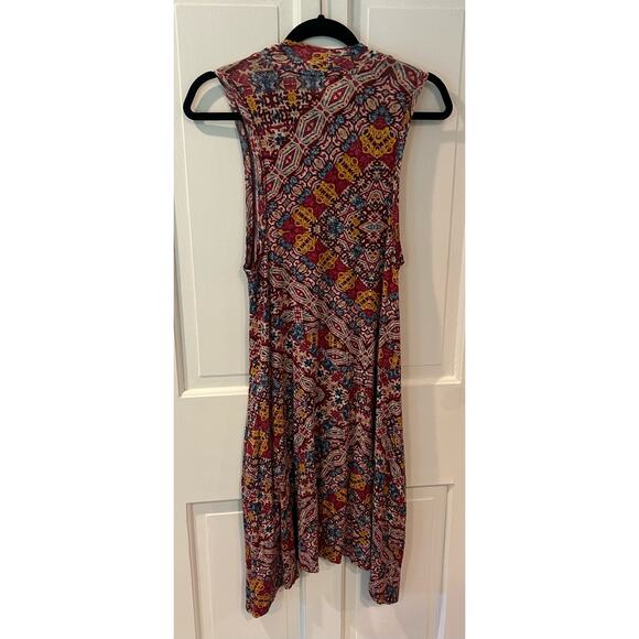Maeve by Anthropologie Lilt Sleeveless Swing Dress in Red‎ Size Small Petite - Picture 2 of 5